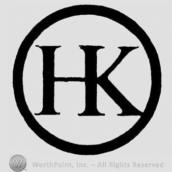 Uppercase HK inside a circle