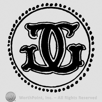 Uppercase mirrored G inside a dotted circle