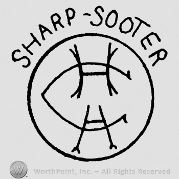 Uppercase CAH inside a circle, Sharp-Sooter written above the circle with uppercase letters
