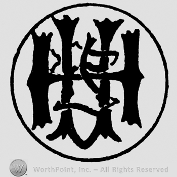 Uppercase ornamented HU inside a circle
