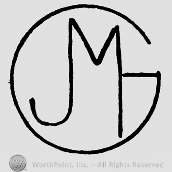 Uppercase JM inside a circle