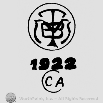 Circle with letters inside, 1922 CA written under the circle
