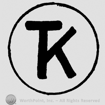 Uppercase TK inside a circle