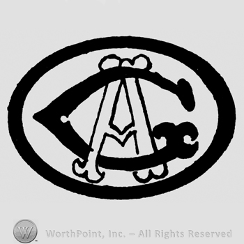 Uppercase CA inside an oval