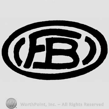 Uppercase FB inside an oval