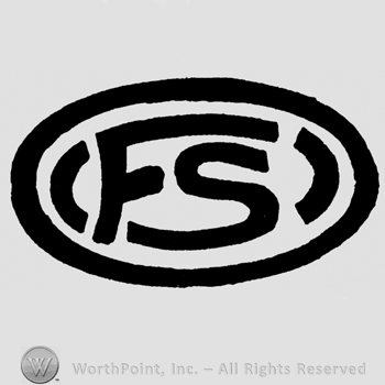 Uppercase FS inside an oval