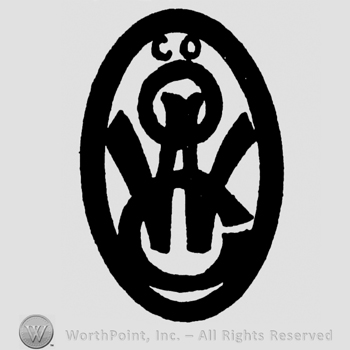 Uppercase WC inside an oval
