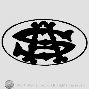 Uppercase SA, ornamented, inside an oval
