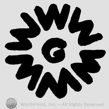 Uppercase G inside a circle made out of uppercase Ws