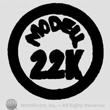 Model 22K written with uppercase letters inside a circle