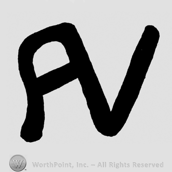Mirrored uppercase A and uppercase V
