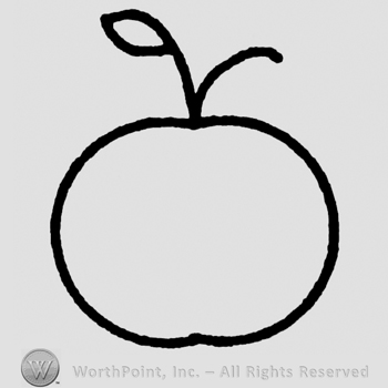 Apple with leaf