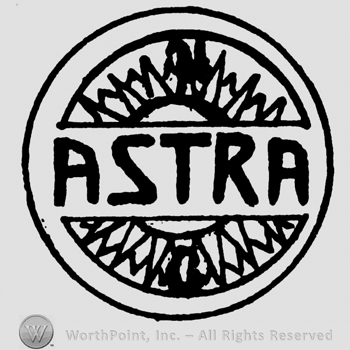 Astra written with uppercase letters inside a double-line circle