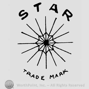 Star Trade Mark written with uppercase letters around a radiance design