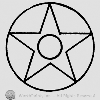 Star and circle inside a circle
