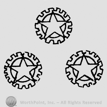 Three round shaped with stars inside