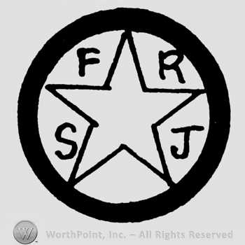 Star inside a circle, uppercase SFRJ inside the circle