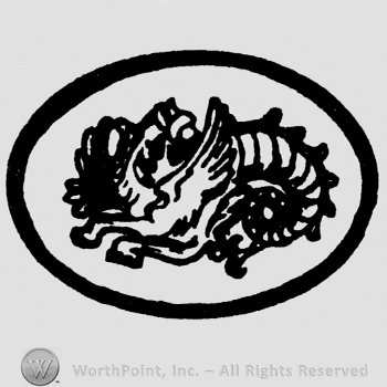 Dragon inside an oval