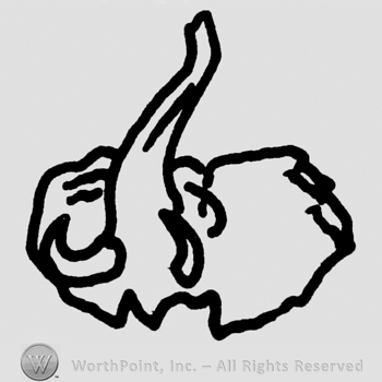 Elephant's head with his trump up