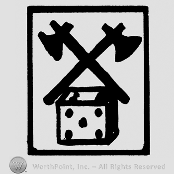Dice and two axes inside a square