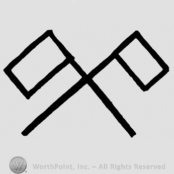 Two crossed banners