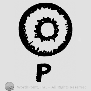 Two concentric circles, uppercase P