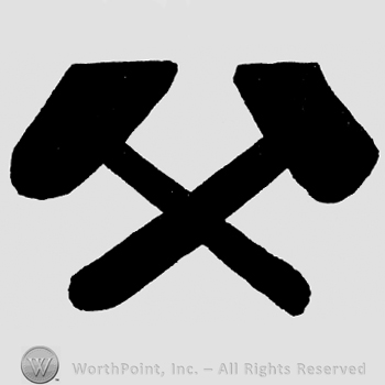 Two crossed hammers