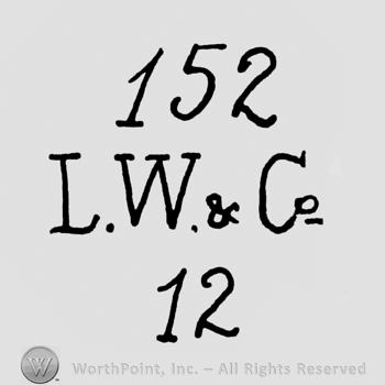 the number 152 above the initials LW&Co above the number 12