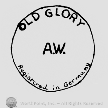 a circle with the text Old Glory AW Registered in Germany