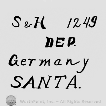 the text S&H 1249 DEP Germany SANTA