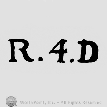 the text R4D in uppercase letters