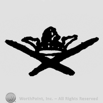 a crown above two crossed lines