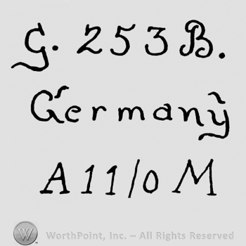 the text G 253 B Germany A 11/0 M