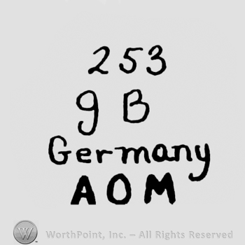 the text 253 9B Germany AOM