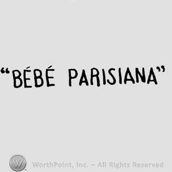 the text Bebe Parisiana in uppercase letters