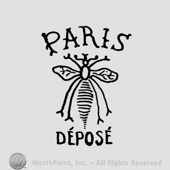 a fly ynder the word Paris and above word DEPOSE.
