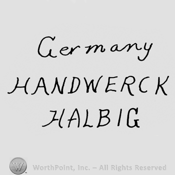 the text Germany Handwerk Halbig