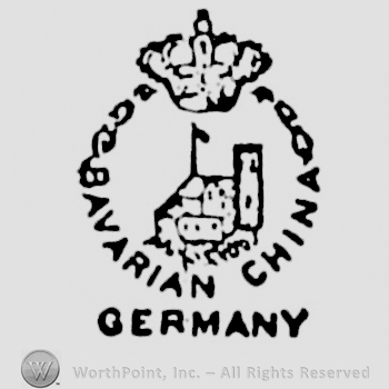 a crown above a castle; BAVARIAN CHINA GERMANY written.