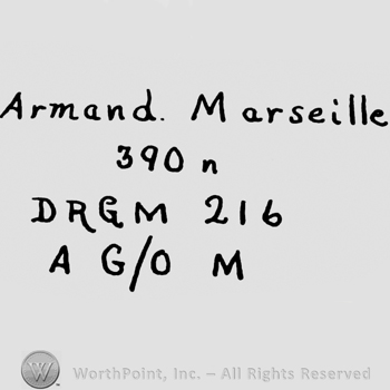 the text Armand Marseille 390n DRGM 216 A G/O M