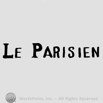 the text Le Parisien in uppercase letters