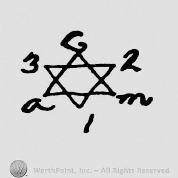 a star with the following characters around it G2mla3