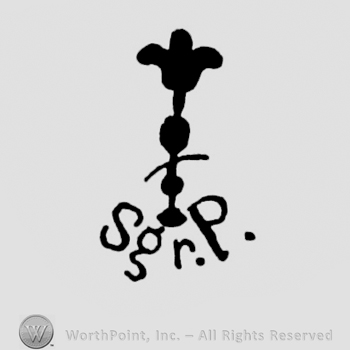 a scepter above the initials SgrP