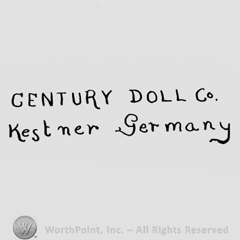 the text Century Doll Kestner Germany