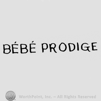the text Bebe Prodige in uppercase letters