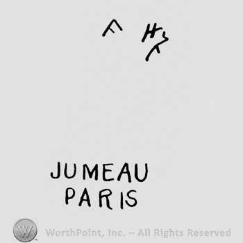 the letters FH7 scattered and JUMEAU PARIS written bellow.