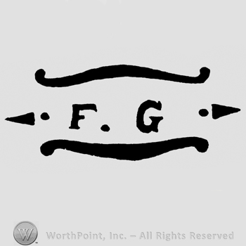 the initials FG betwween two horizontal lines