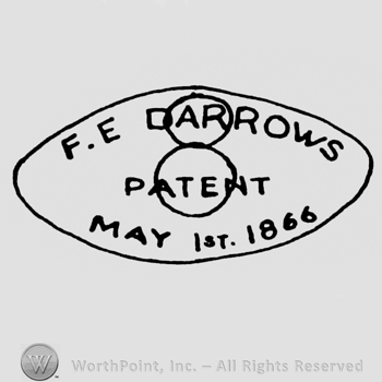 an oval mark with the name of the company inside: FE DARROWS PATENT MAY 1866.