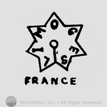 a star with the word LIMOGES inside above the word France