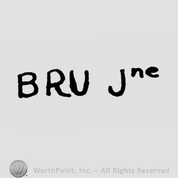 the text BRU Jne in uppercase letters