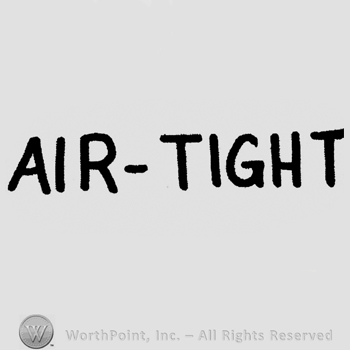 "Air-Tight" written with uppercase letters